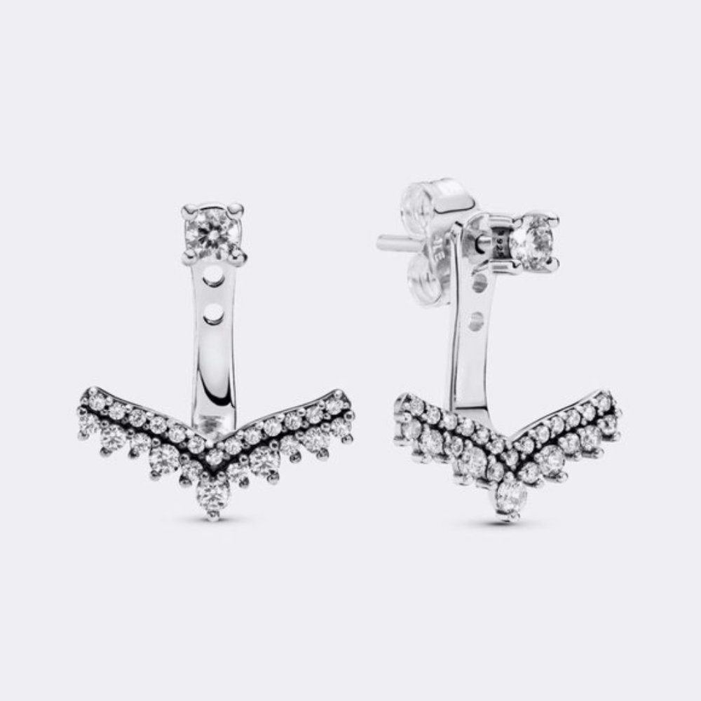 Pandora Princess Wishbone Stud Earrings
